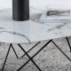 VENTURE DESIGN Tristar salongbord, firkantet - hvitmarmorert glass og svart stl (80x80)
