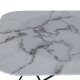 VENTURE DESIGN Tristar salongbord, firkantet - hvitmarmorert glass og svart stl (80x80)