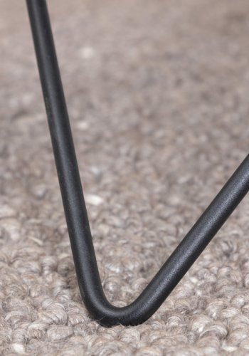 VENTURE DESIGN Tristar salongbord, firkantet - grmarmorert glass og svart stl (80x80)