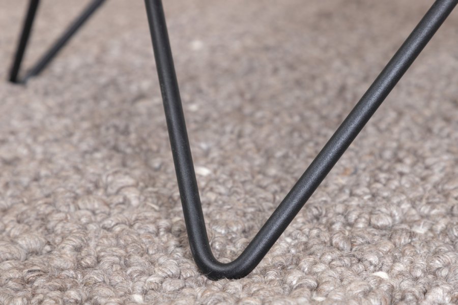 VENTURE DESIGN Tristar salongbord, firkantet - grmarmorert glass og svart stl (80x80)