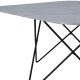 VENTURE DESIGN Tristar salongbord, firkantet - grmarmorert glass og svart stl (80x80)