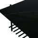 VENTURE DESIGN Von Staf salongbord, m. hylle - svart marmorglass og sort stl (120x60)