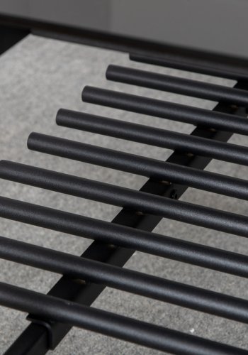 VENTURE DESIGN Von Staf salongbord, m hylle - sort glass og sort stl (120x60)