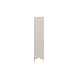 Piring vitrineskab, m. 2 l�ger og 3 hylder - glas og beige st�l (H:190)