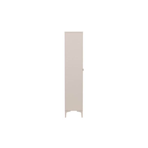 Piring vitrineskab, m. 2 l�ger og 3 hylder - glas og beige st�l (H:190)