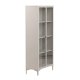 VENTURE DESIGN Piring vitrineskap, m. 2 drer og 3 hyller - glass og beige stl (H:190)