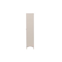 Piring vitrineskab, m. 2 l�ger og 3 hylder - glas og beige st�l (H:190)