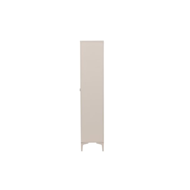 Piring vitrineskab, m. 2 l�ger og 3 hylder - glas og beige st�l (H:190)