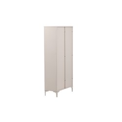 Piring vitrineskab, m. 2 l�ger og 3 hylder - glas og beige st�l (H:190)
