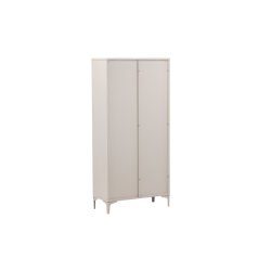 Piring vitrineskab, m. 2 l�ger og 3 hylder - glas og beige st�l (H:190)