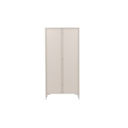 Piring vitrineskab, m. 2 l�ger og 3 hylder - glas og beige st�l (H:190)