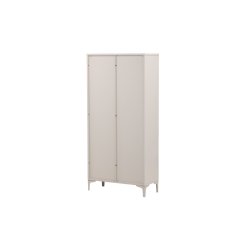 Piring vitrineskab, m. 2 l�ger og 3 hylder - glas og beige st�l (H:190)
