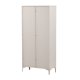 VENTURE DESIGN Piring vitrineskap, m. 2 drer og 3 hyller - glass og beige stl (H:190)