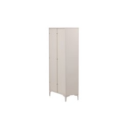 Piring vitrineskab, m. 2 l�ger og 3 hylder - glas og beige st�l (H:190)
