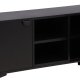 VENTURE DESIGN Piring TV-bord, m. 2 drer og 3 hyller - sort stl (120x40)