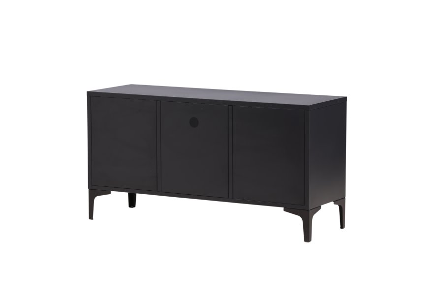 VENTURE DESIGN Piring TV-bord, m. 2 drer og 3 hyller - sort stl (120x40)