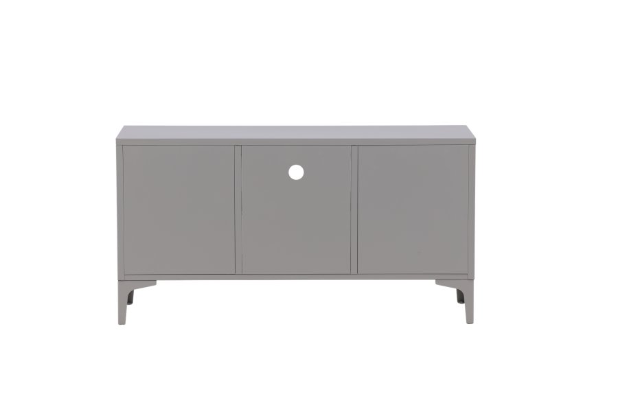 VENTURE DESIGN Piring TV-bord, m. 2 drer og 3 hyller - lysegr stl (120x40)