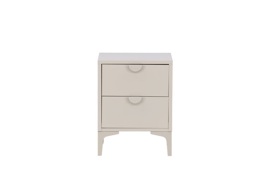 VENTURE DESIGN Piring nattbord, m. 2 skuffer - beige stl (45x40)