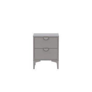 VENTURE DESIGN Piring sängbord, m. 2 ldor - ljusgrtt stl (45x40)