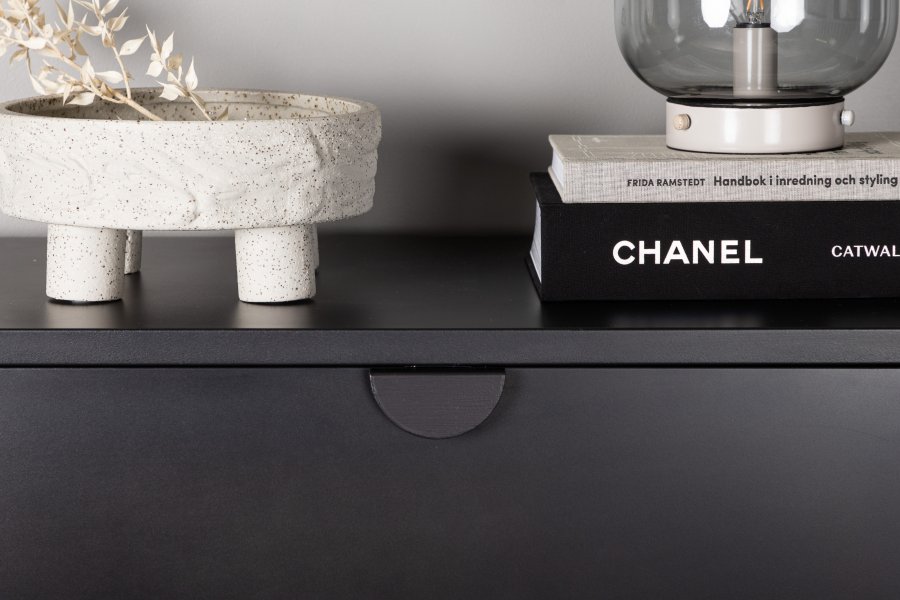 VENTURE DESIGN Piring kommode, m. 4 skuffer - sort stl