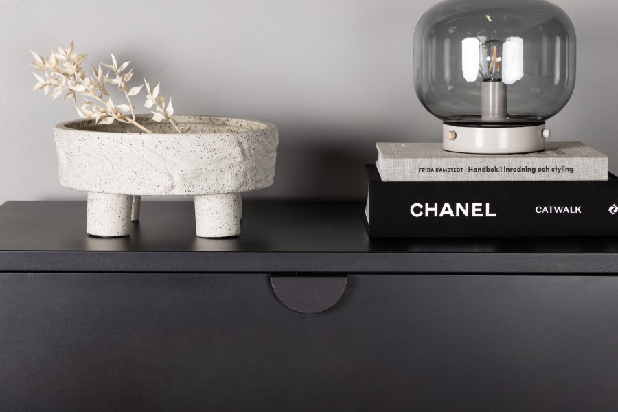 VENTURE DESIGN Piring kommode, m. 4 skuffer - sort stl