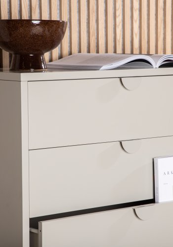 VENTURE DESIGN Piring kommode, m. 4 skuffer - beige stl