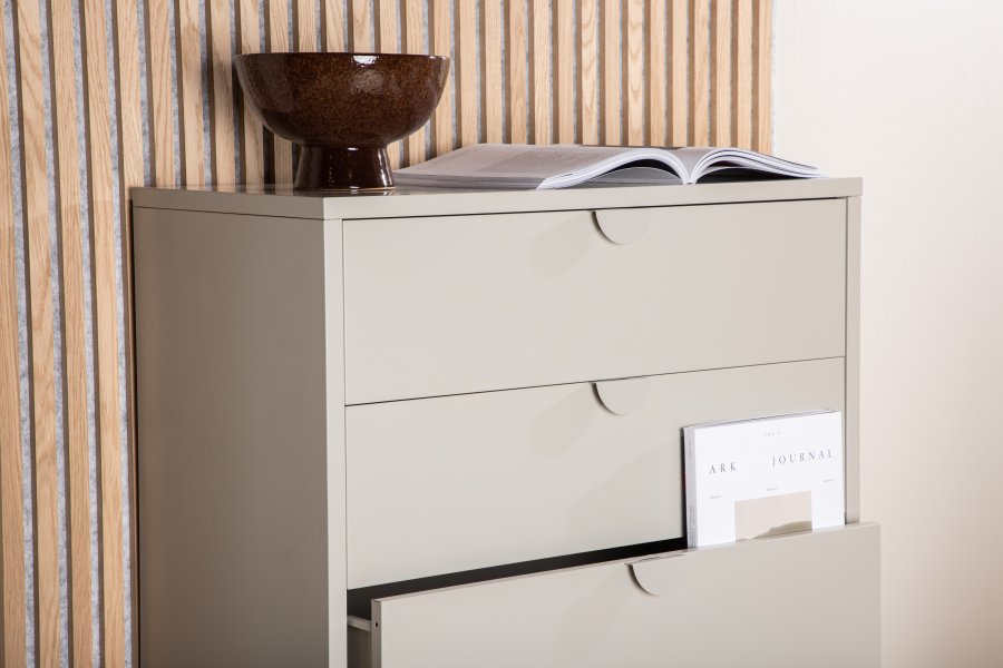 VENTURE DESIGN Piring kommode, m. 4 skuffer - beige stl