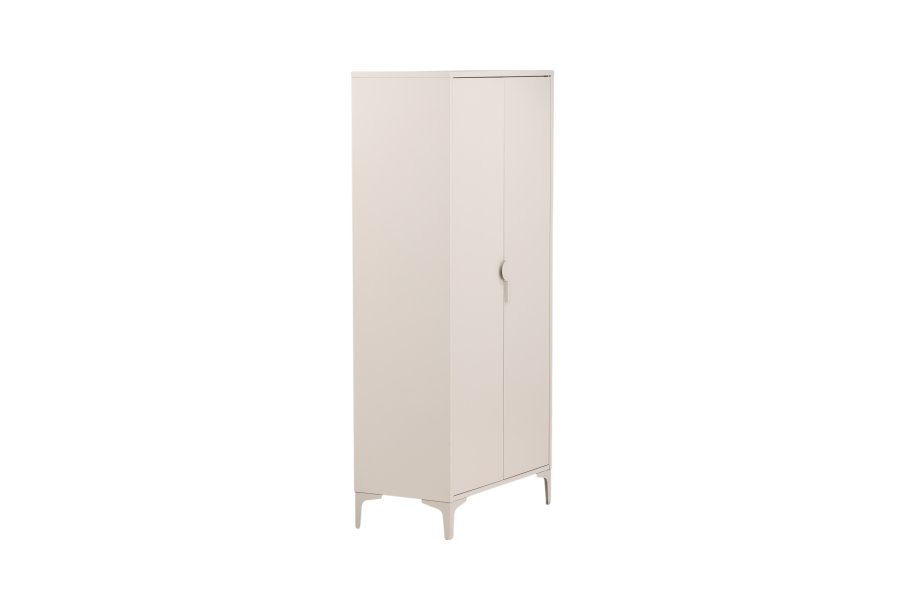 VENTURE DESIGN Piring garderobe, m. 2 drer, 3 hyller og hengestang - beige stl (H:183)