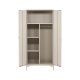 VENTURE DESIGN Piring garderobe, m. 2 drer, 3 hyller og hengestang - beige stl (H:183)