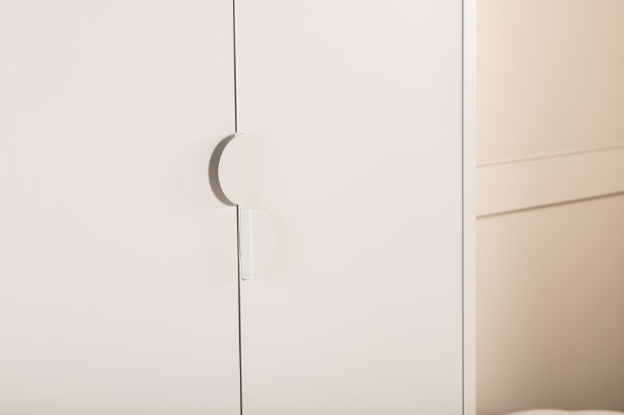 VENTURE DESIGN Piring garderobe, m. 2 drer, 3 hyller og hengestang - beige stl (H:183)