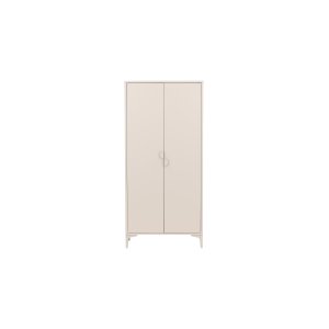 VENTURE DESIGN Piring garderobeskab, m. 2 lger, 3 hylder og bjlestang - beige stl (H:183)