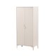 VENTURE DESIGN Piring garderobe, m. 2 drer, 3 hyller og hengestang - beige stl (H:183)