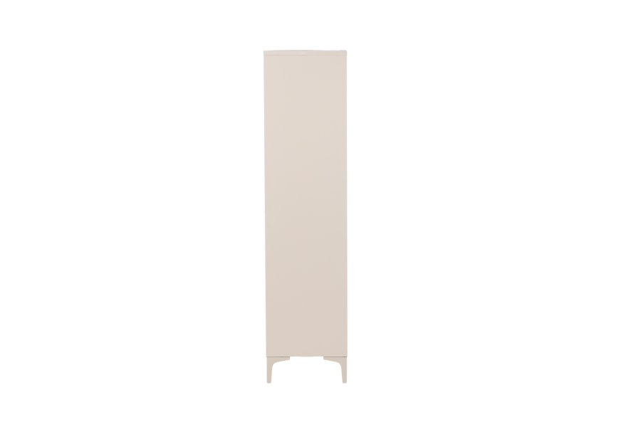 VENTURE DESIGN Piring garderobe, m. 2 drer, 3 hyller og hengestang - beige stl (H:183)