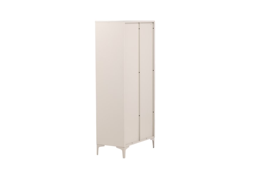 VENTURE DESIGN Piring garderobe, m. 2 drer, 3 hyller og hengestang - beige stl (H:183)