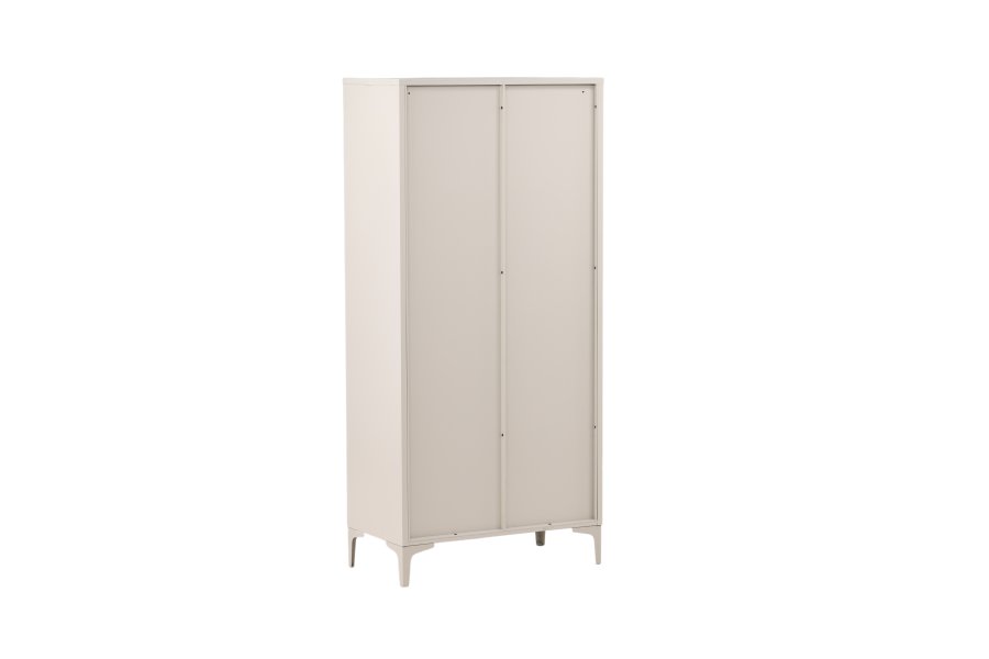 VENTURE DESIGN Piring garderobe, m. 2 drer, 3 hyller og hengestang - beige stl (H:183)