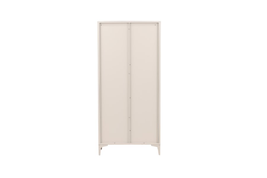 VENTURE DESIGN Piring garderobe, m. 2 drer, 3 hyller og hengestang - beige stl (H:183)