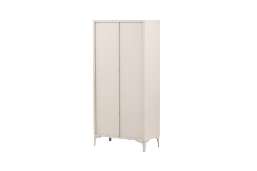 VENTURE DESIGN Piring garderobe, m. 2 drer, 3 hyller og hengestang - beige stl (H:183)