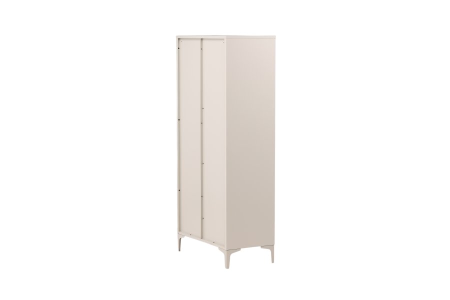 VENTURE DESIGN Piring garderobe, m. 2 drer, 3 hyller og hengestang - beige stl (H:183)