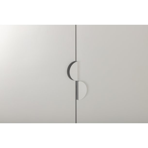VENTURE DESIGN Piring garderobeskab, m. 2 l�ger, 3 hylder og b�jlestang - lysegr� st�l (H:183) - Venture Design