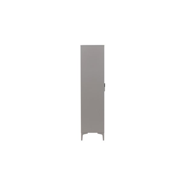 VENTURE DESIGN Piring garderobeskab, m. 2 l�ger, 3 hylder og b�jlestang - lysegr� st�l (H:183) - Venture Design