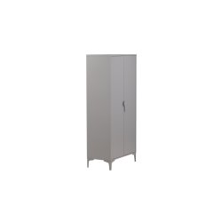 VENTURE DESIGN Piring garderobeskab, m. 2 l�ger, 3 hylder og b�jlestang - lysegr� st�l (H:183) - Venture Design