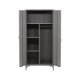 VENTURE DESIGN Piring garderobe, m. 2 drer, 3 hyller og hengerstang - lysegr stl (H:183)