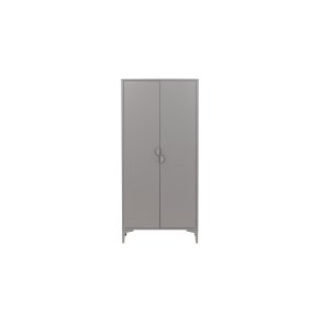 VENTURE DESIGN Piring garderobeskab, m. 2 l�ger, 3 hylder og b�jlestang - lysegr� st�l (H:183) - Venture Design