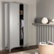 VENTURE DESIGN Piring garderobe, m. 2 drer, 3 hyller og hengerstang - lysegr stl (H:183)