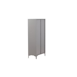 VENTURE DESIGN Piring garderobeskab, m. 2 l�ger, 3 hylder og b�jlestang - lysegr� st�l (H:183) - Venture Design