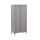 VENTURE DESIGN Piring garderobe, m. 2 drer, 3 hyller og hengerstang - lysegr stl (H:183)