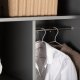 VENTURE DESIGN Piring garderobe, m. 2 drer, 3 hyller og hengerstang - lysegr stl (H:183)