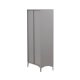 VENTURE DESIGN Piring garderobe, m. 2 drer, 3 hyller og hengerstang - lysegr stl (H:183)