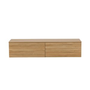VENTURE DESIGN Frihamn vggskp, m. 2 ldor - naturlig MDF