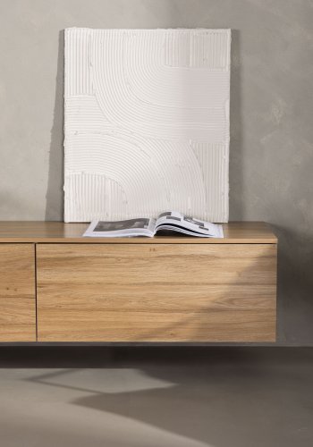 VENTURE DESIGN Frihamn Wandschrank, m. 2 Schubladen – natürliches MDF